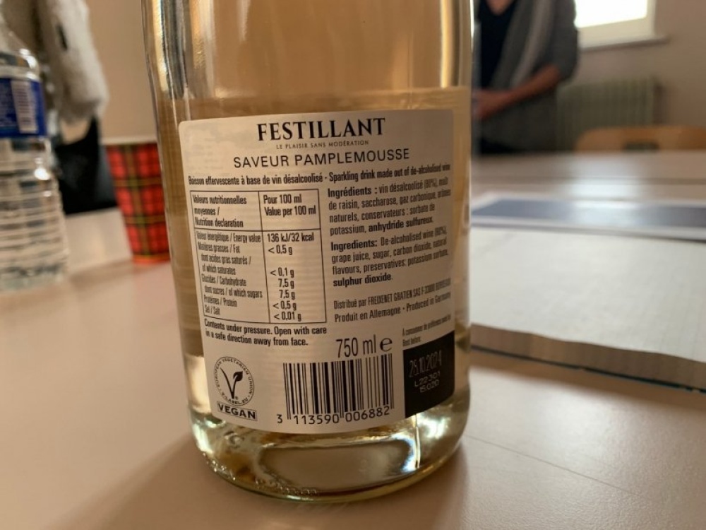 reglement europeen etiquetage du vin par qrcode pour ingredient et valeur nutritionnelle sur etiquette