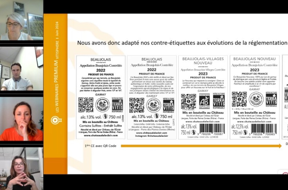 reglement europeen etiquetage du vin par qrcode pour ingredient et valeur nutritionnelle sur etiquette